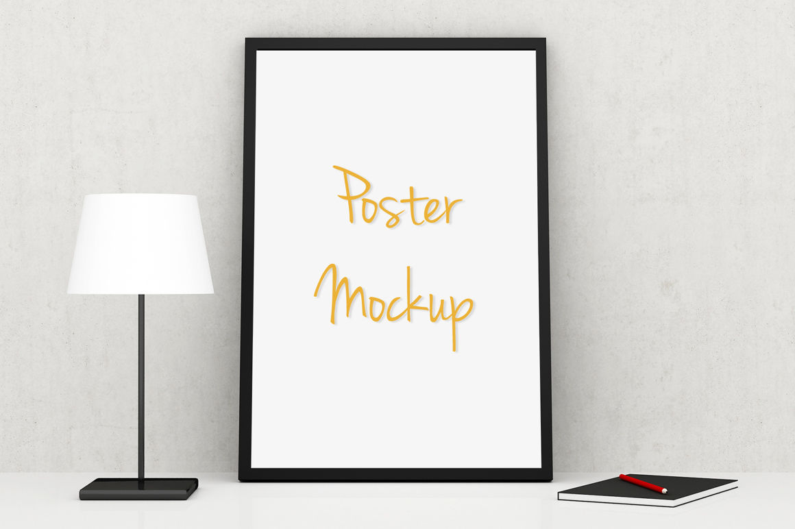 Download Poster (on shelf) Mockup By aivos | TheHungryJPEG.com
