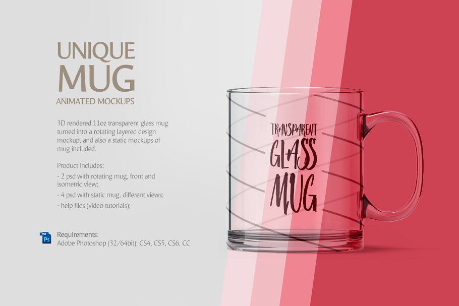 Glass Mockup Psd Free Download