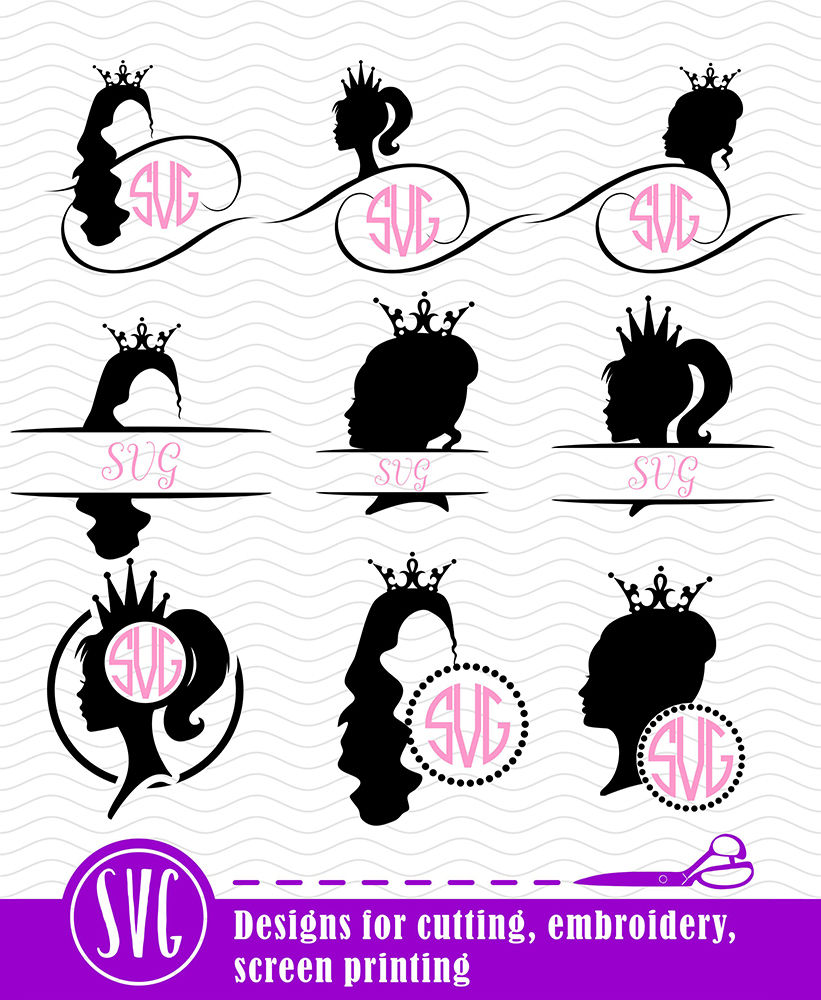 Download Princess Monogram Svg By Dreamer S Designs Thehungryjpeg Com