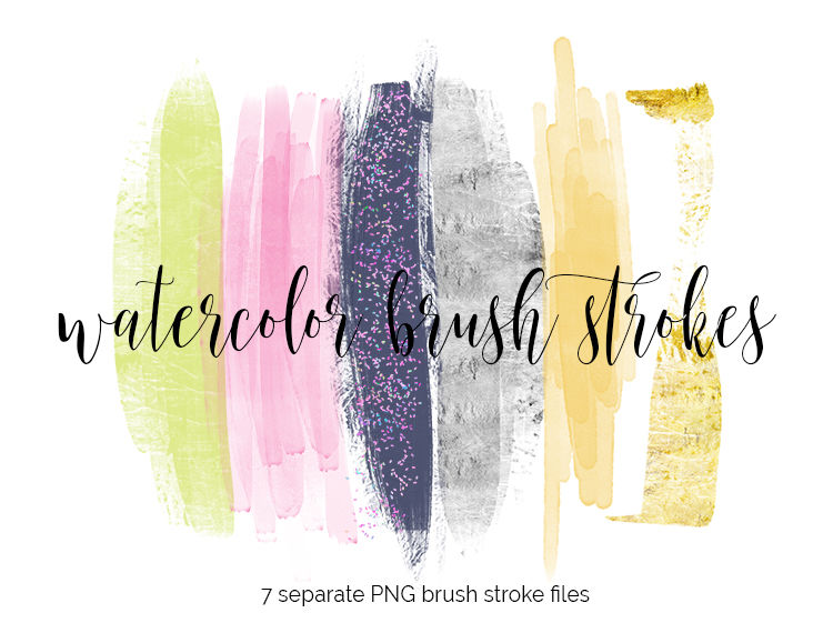 Huge Bundle Of Brush Strokes By Blush Marble Studio Thehungryjpeg Com