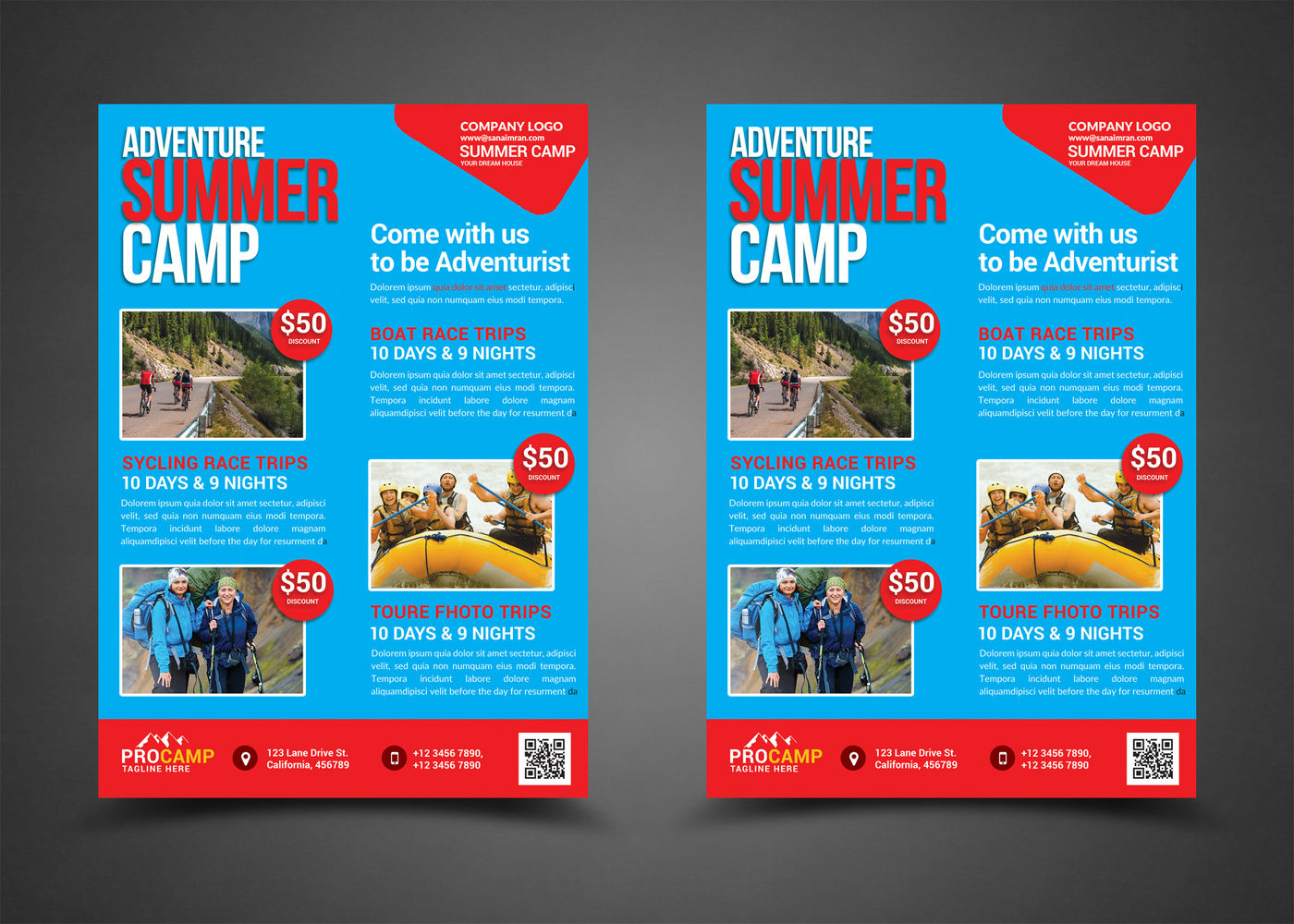 Adventure Summer Camp Flyer Template By Sanaimran Thehungryjpeg Com