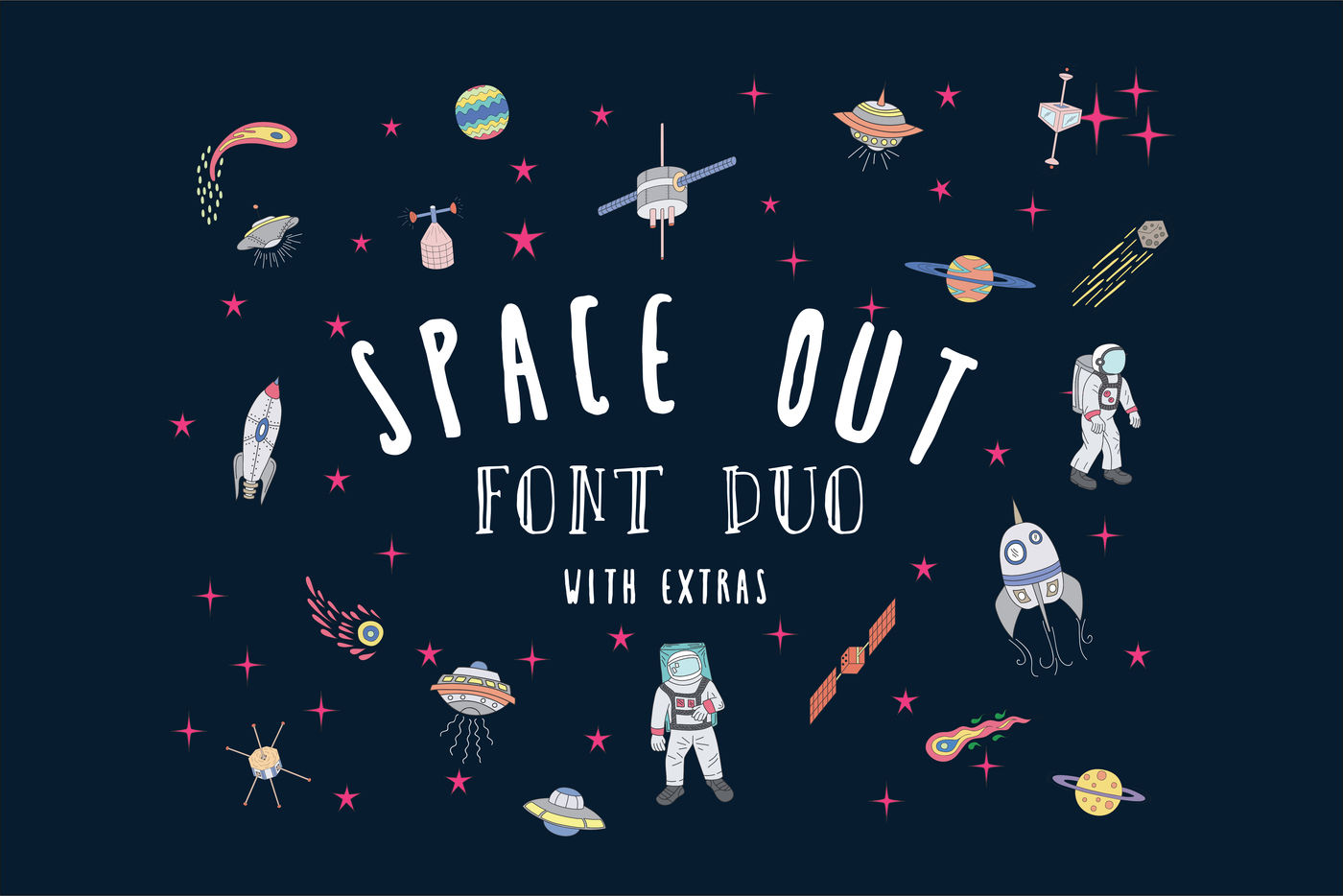 Space Out Extras By Collapse Studio Thehungryjpeg Com