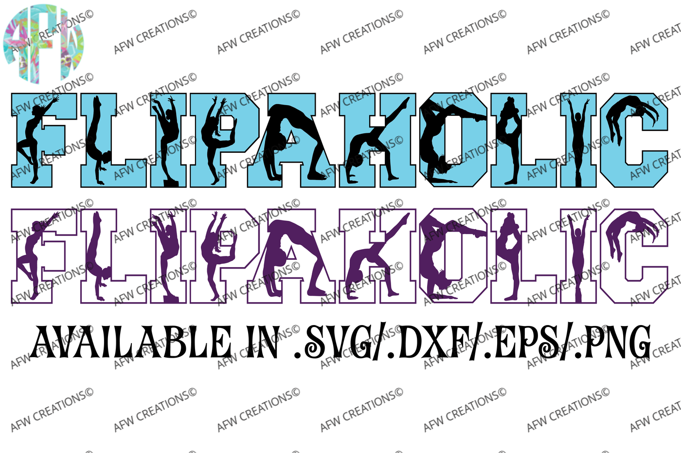 Download Flipaholic Gymnastics Cut Files - SVG, DXF, EPS By AFW ...