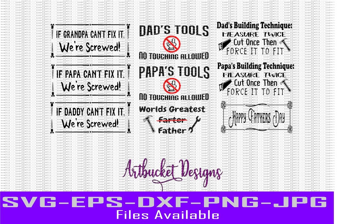 Fathers Day Tool Box Design Pack 9 Designs By Artbucket Designs Thehungryjpeg Com