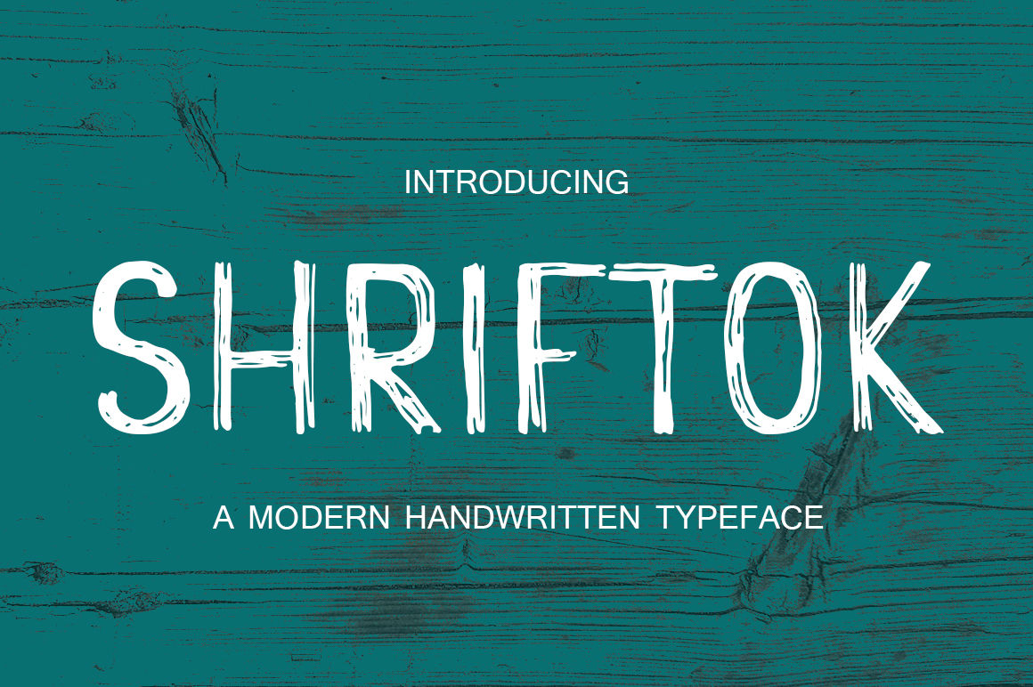 Shriftok Typeface Font Painted By Ink And Pen By Watercolorflowers Thehungryjpeg Com