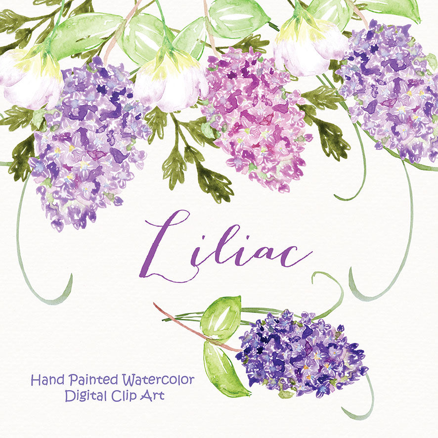 purple wedding flower clip art