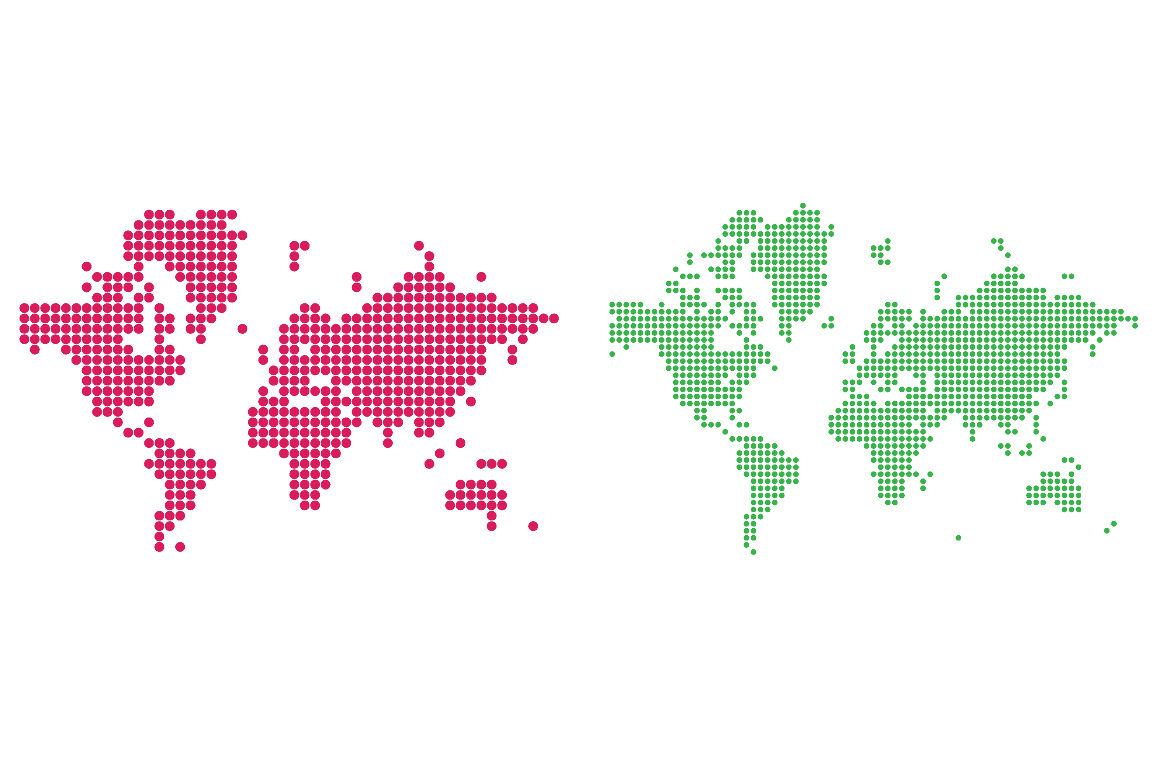 Vector Pixel World Map Infographics By Alexzel Thehungryjpeg Com