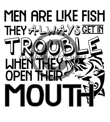 Men Are Like Fish Svg, Eps, Dxf File By Kerry Hickox | TheHungryJPEG
