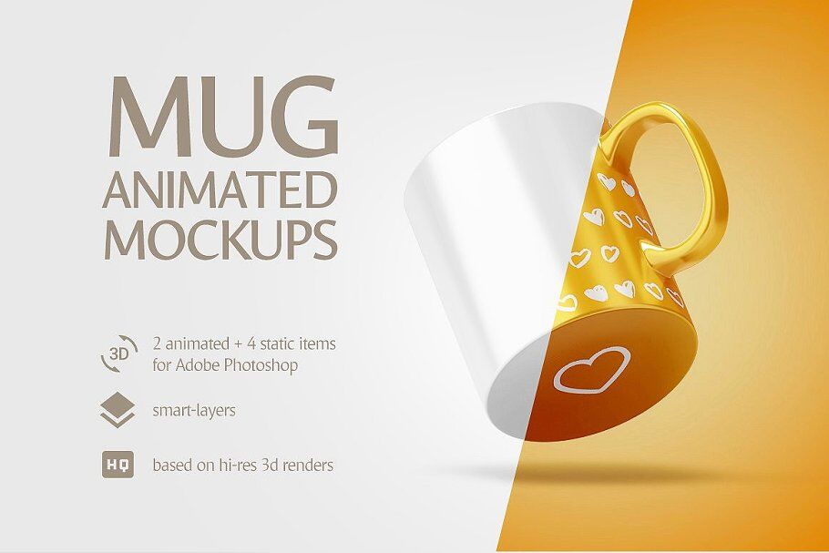 Mug Animated Mockups Bundle By rebrandy | TheHungryJPEG.com