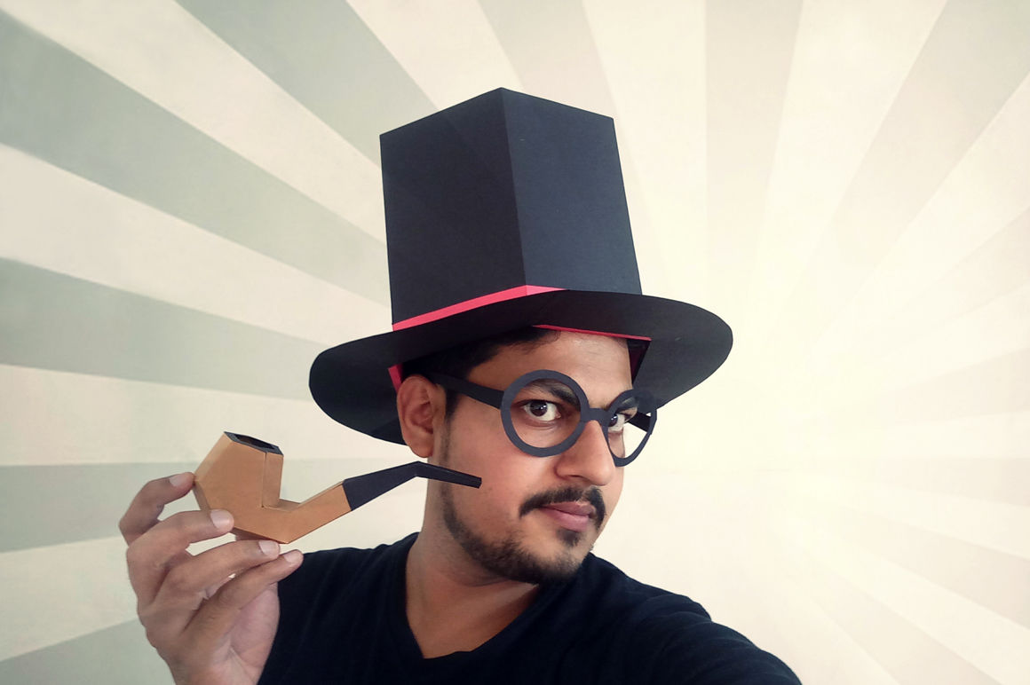 Download Diy Hat With Cigar 3d Papercraft By Paper Amaze Thehungryjpeg Com