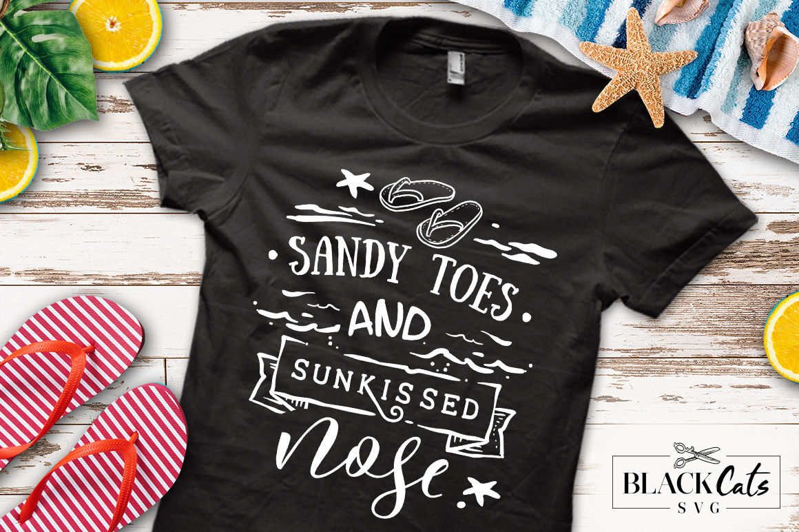 sublimation print sandy toes and sunkissed nose