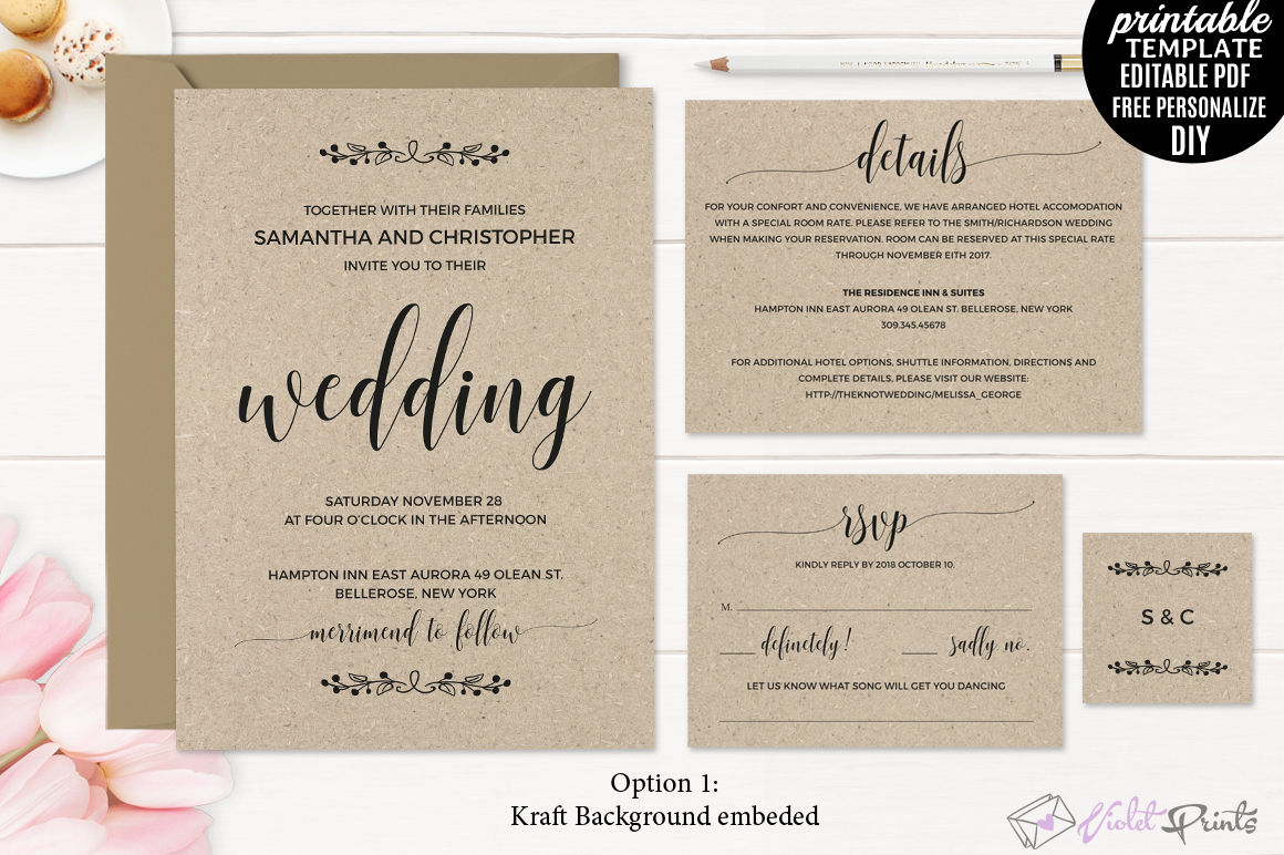 printable blank wedding invitations