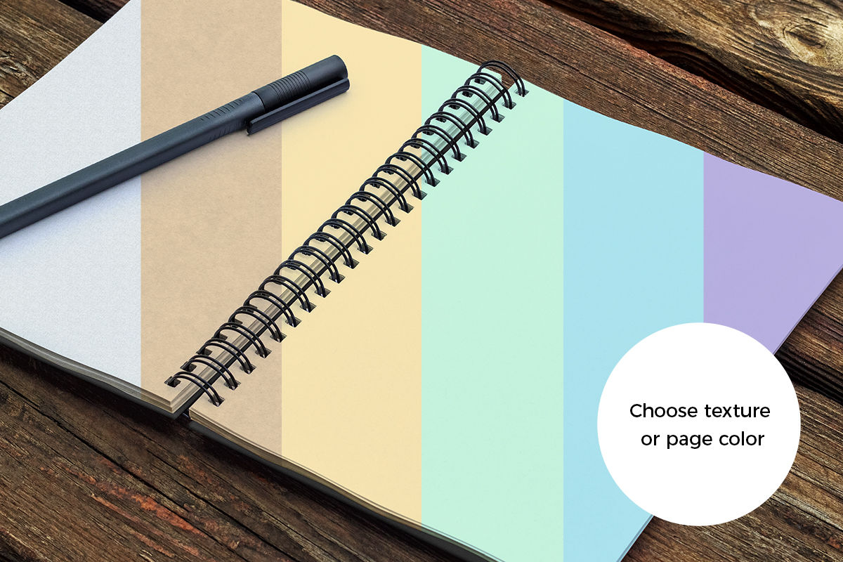 Sketchbook PSD Mockup By Lena Zakharova | TheHungryJPEG.com