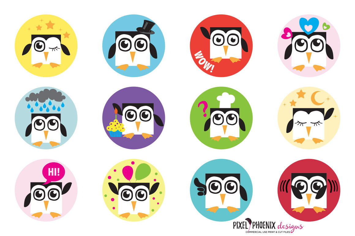 Pixel Penguin Eps Svg Files By Pixel Phoenix Designs Thehungryjpeg Com