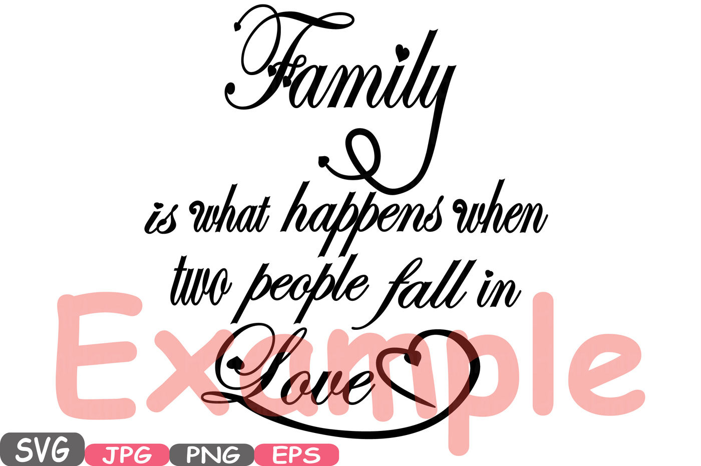 love family word art