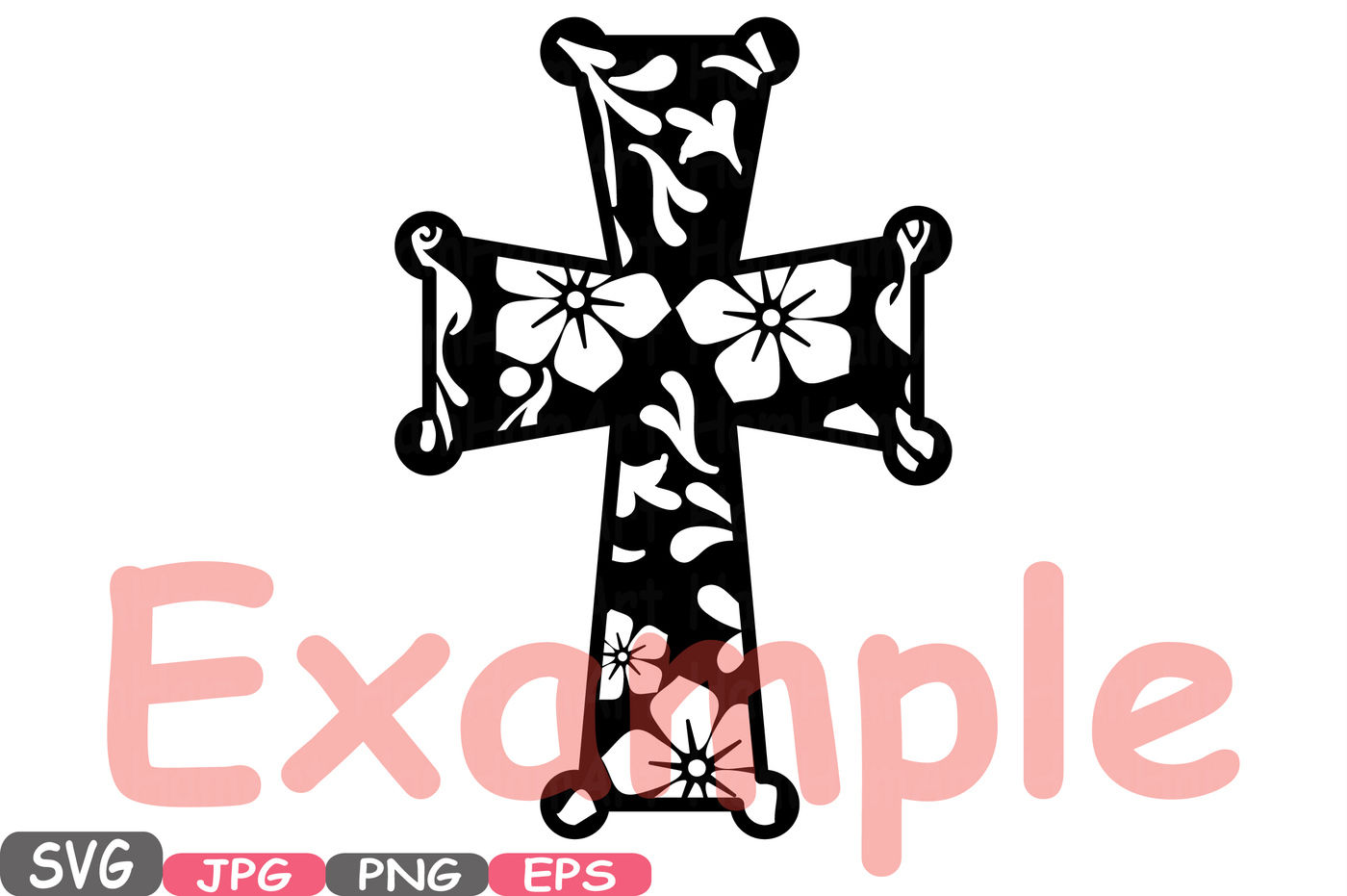 Download Christian Cross SVG Silhouette Cutting Files Jesus Cross ...