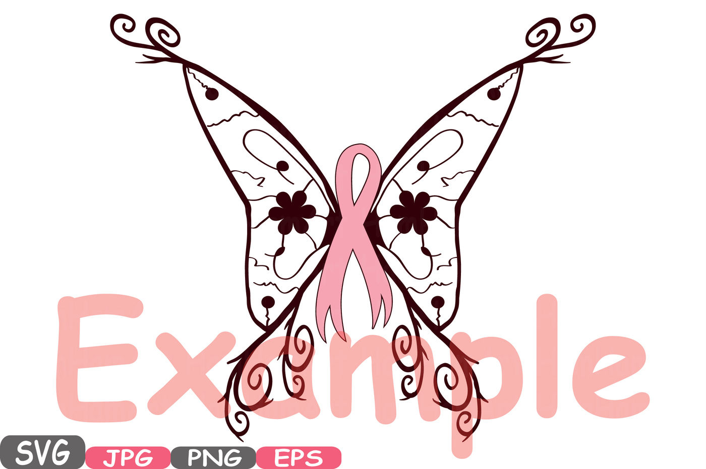 Download Breast Cancer Butterfly Svg Cricut Silhouette Swirl Props Cutting Files Awareness Cancer Survivor Clipart Digital Svg Eps Vinyl Sale 514s By Hamhamart Thehungryjpeg Com