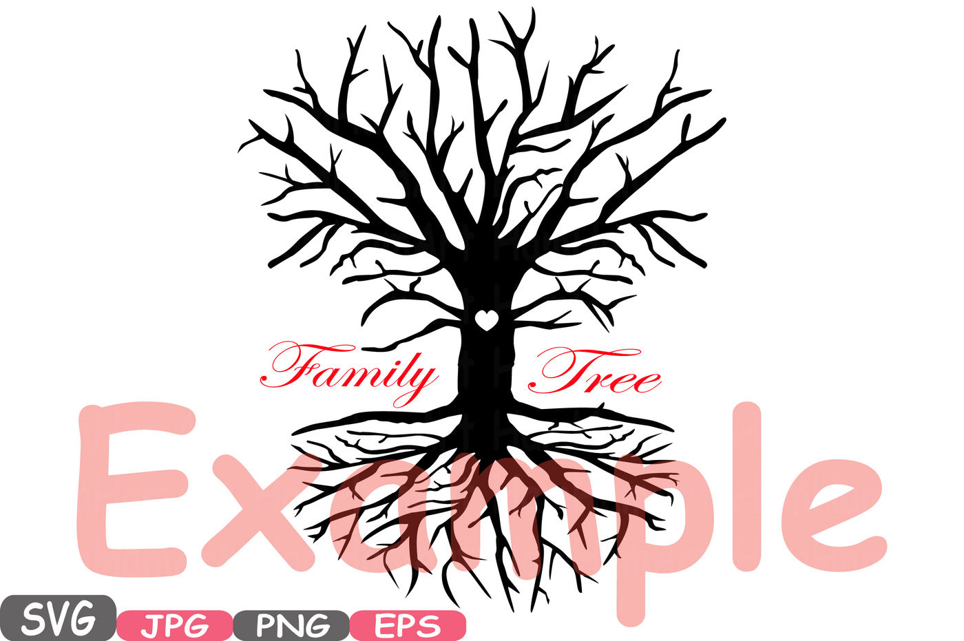 Download Family Tree Svg Word Art Family Quote Clip Art Silhouette The Roots Of A Family Tree Begin With The Love Of Two Hearts Family Love 532s By Hamhamart Thehungryjpeg Com