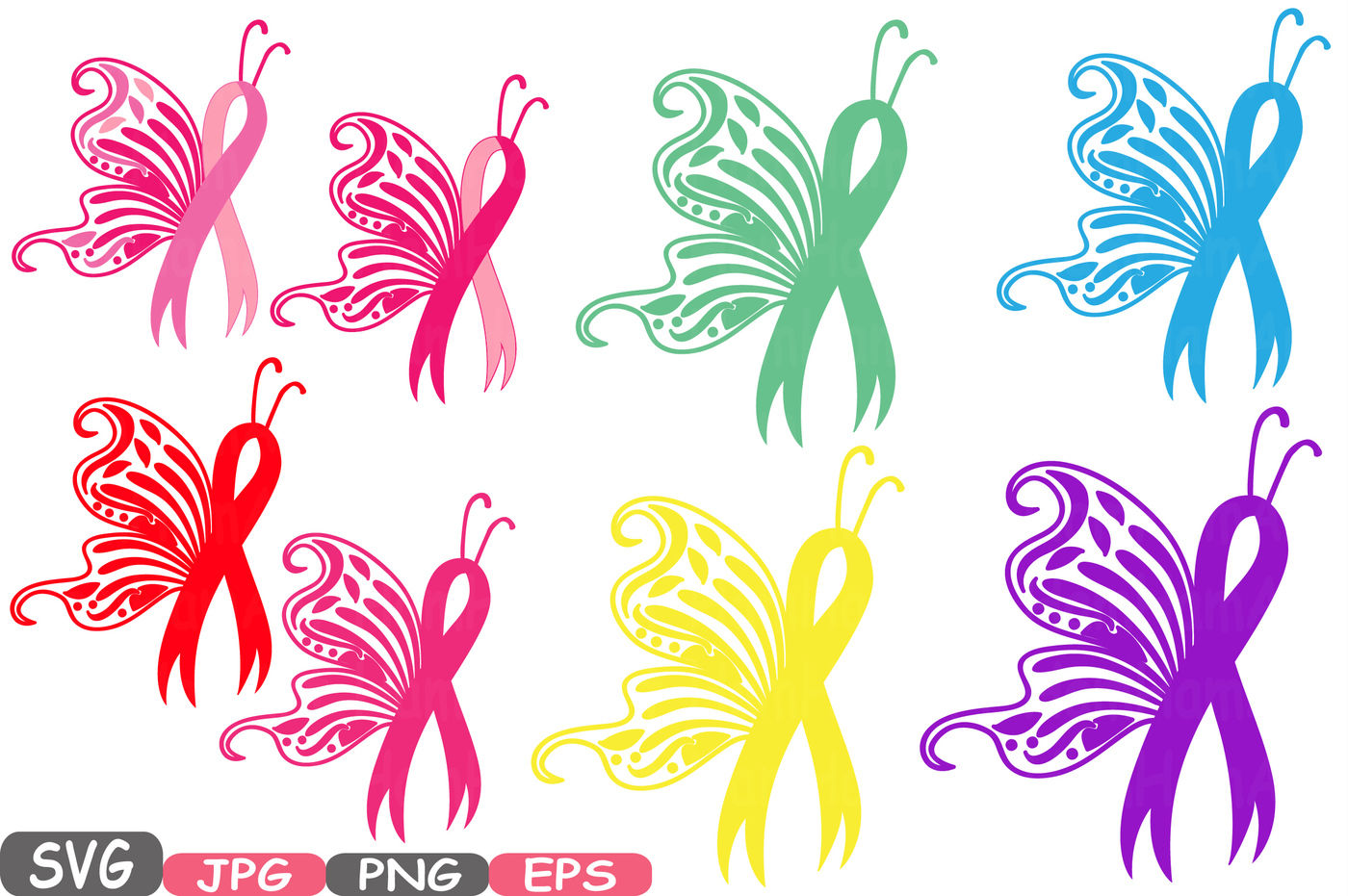 Download Breast Cancer Butterfly Svg Cricut Silhouette Swirl Props Cutting Files Awareness Cancer Survivor Clipart Digital Svg Eps Vinyl Autism 544s By Hamhamart Thehungryjpeg Com