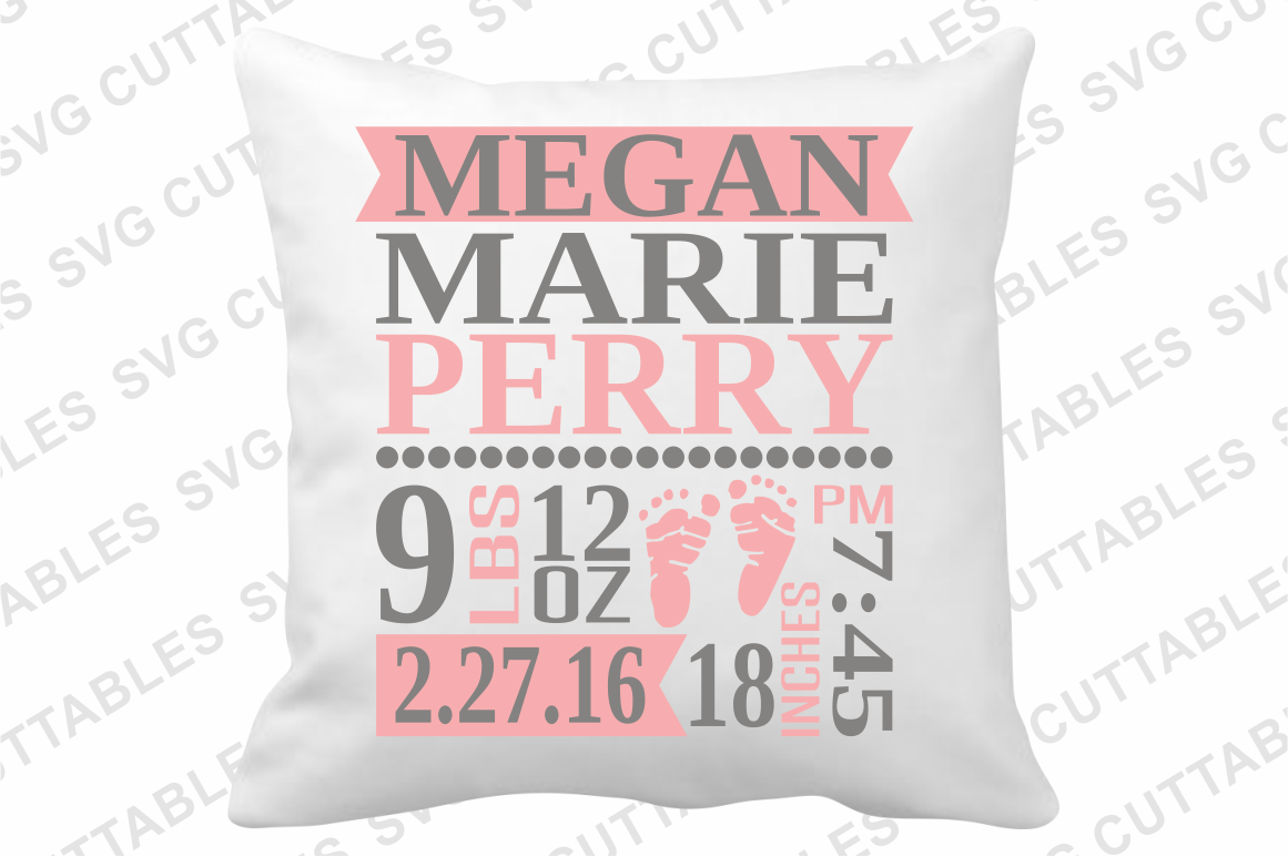 Download Baby Birth Announcement Template By Svg Cuttables Thehungryjpeg Com