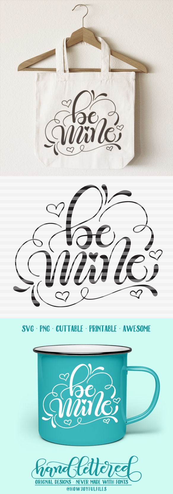 Download Be Mine - Valentines - SVG - PDF - DXF - hand drawn ...