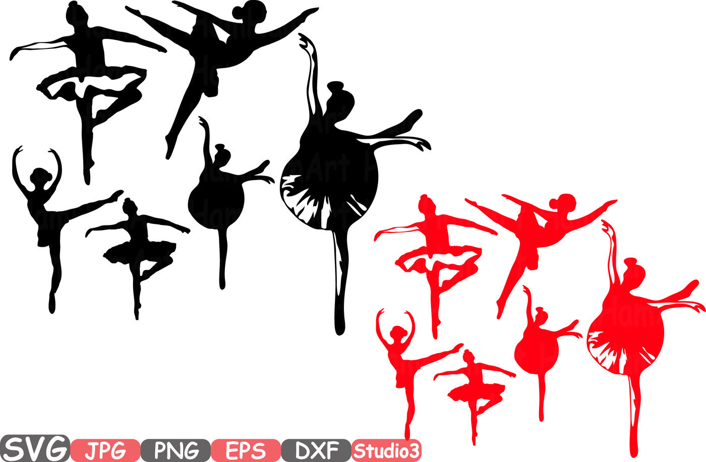 Download Ballet Ballerina Silhouette SVG Cutting Files Digital Clip ...