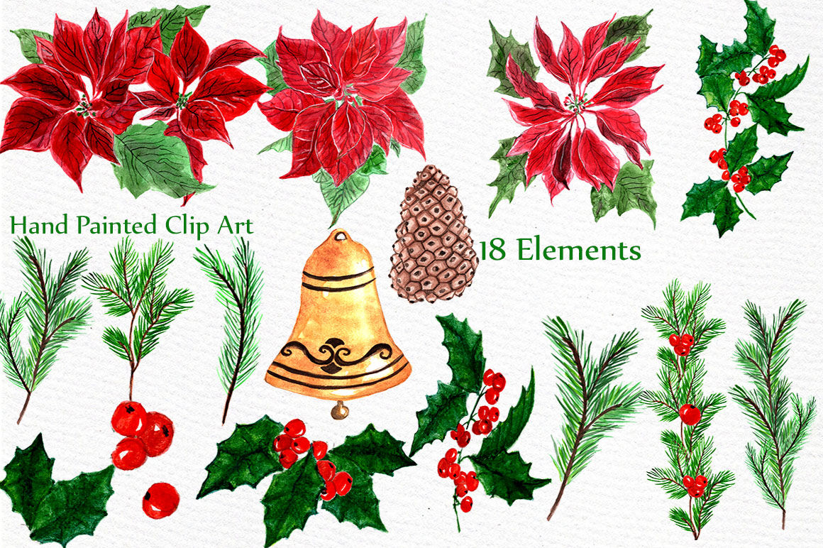 Christmas Wreaths Clip Art By LeCoqDesign | TheHungryJPEG.com