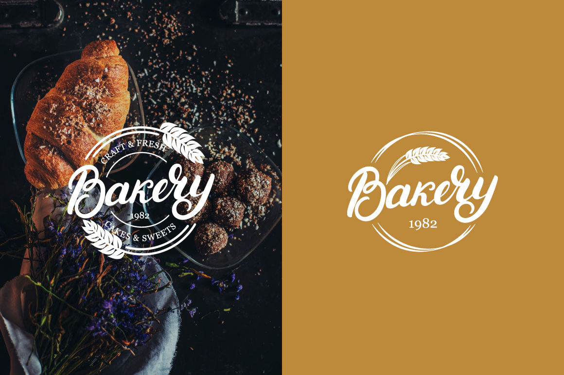 Bakery Logo Set By Letters-Shmetters | TheHungryJPEG.com