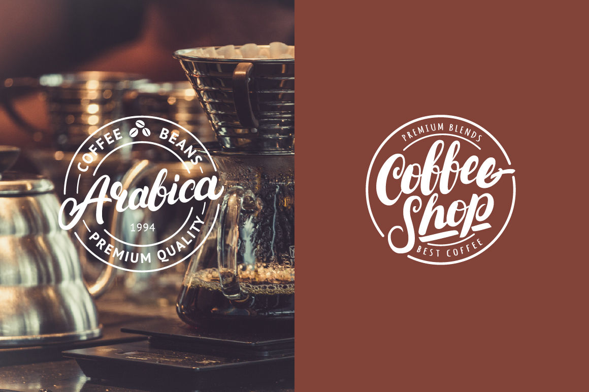 9 Letttering Vintage Coffee Logos By Letters-Shmetters | TheHungryJPEG