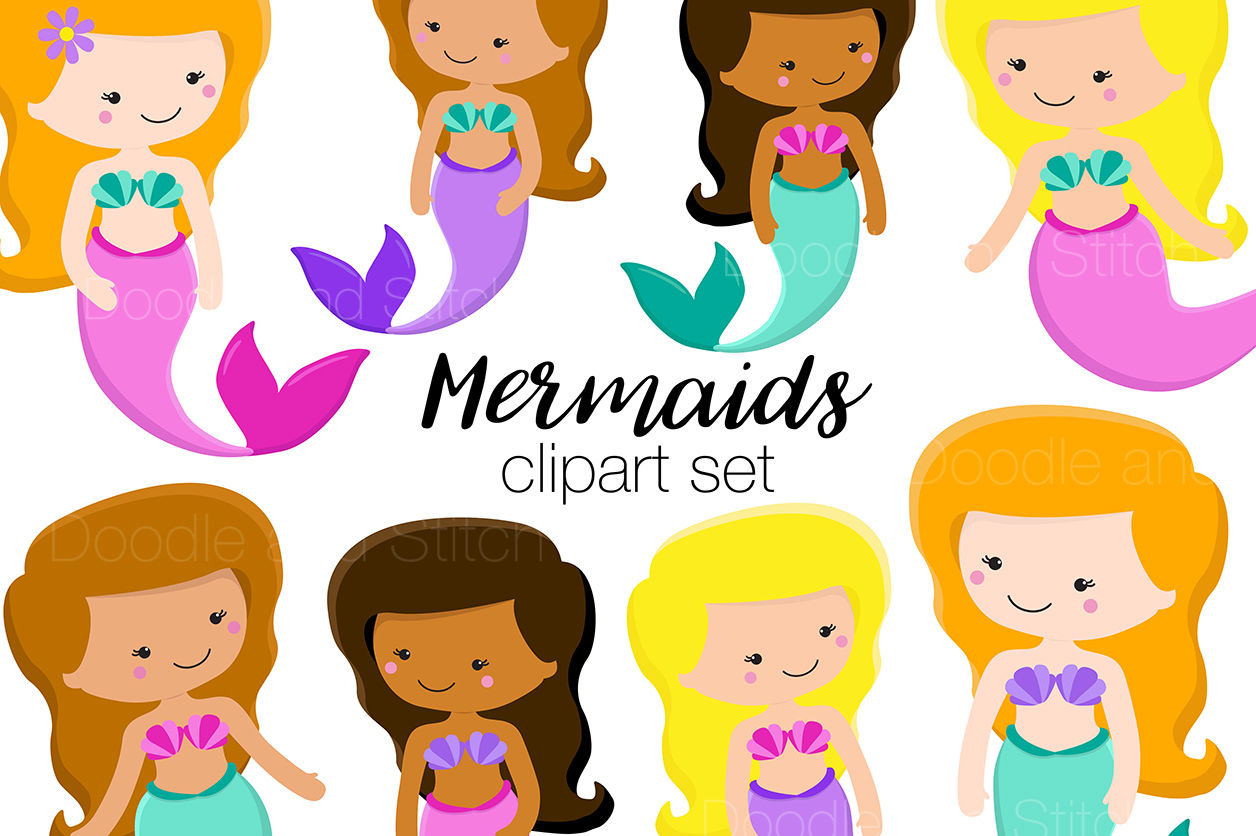 little mermaid clipart borders