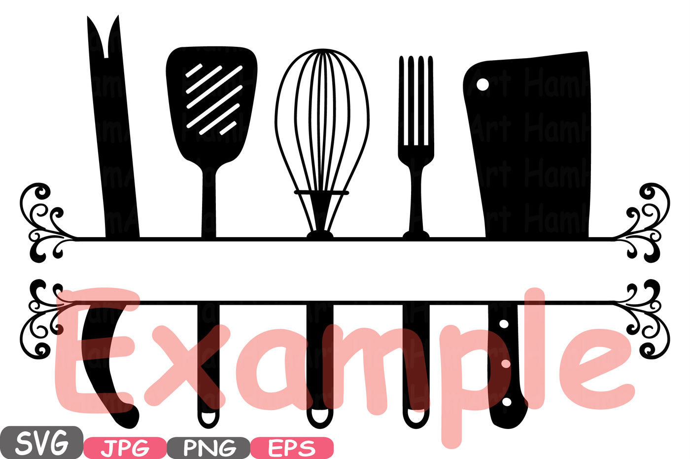 Kitchen SVG/ Cooking SVG/ Kitchen Clipart/ Cooking Utensils SVG/ Cut Files/  Silhouette/ Cricut