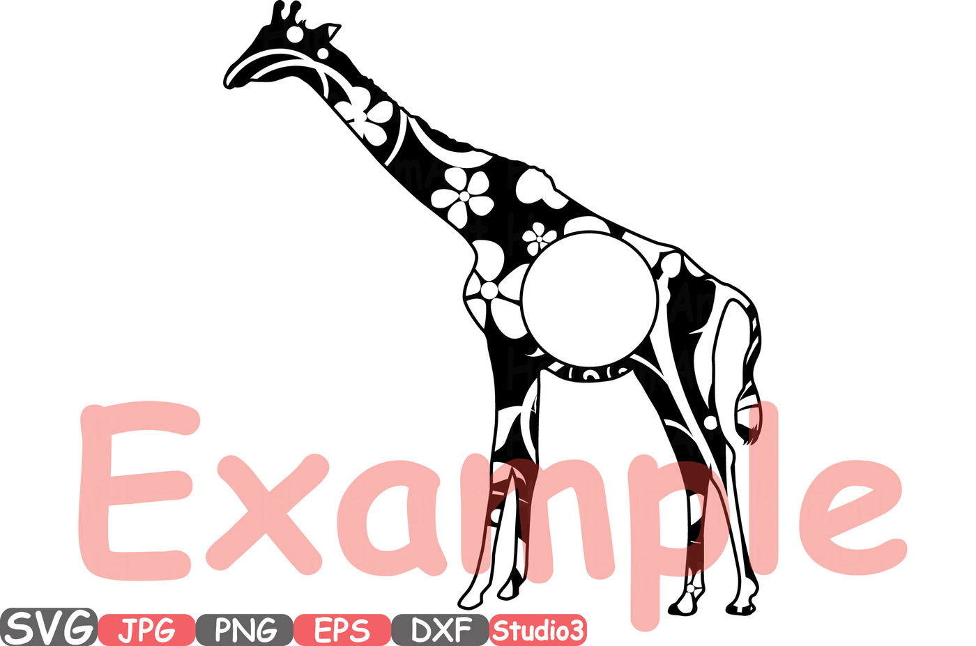 Giraffe SVG File, giraffe monogram svg, Giraffe Cut File, animals