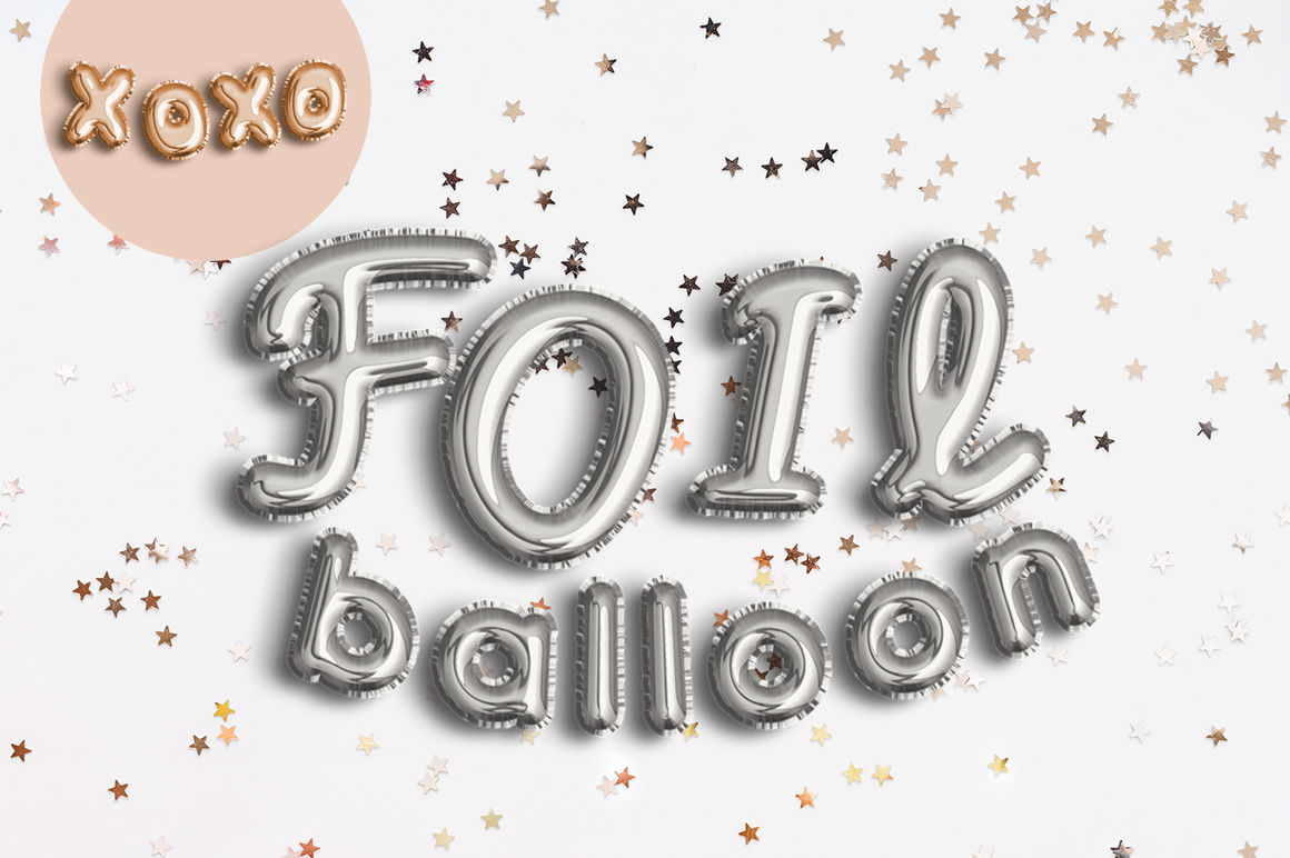 Ijzig Dicteren Allemaal FOIL BALLOON TEXT EFFECT By Evlogiev Creative Products | TheHungryJPEG