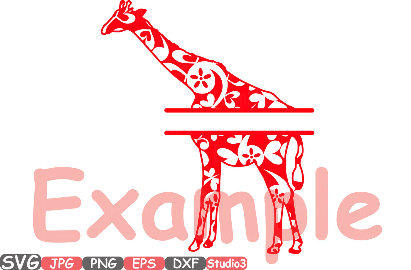 Giraffe SVG File Giraffe Monogram Svg Giraffe Cut File 