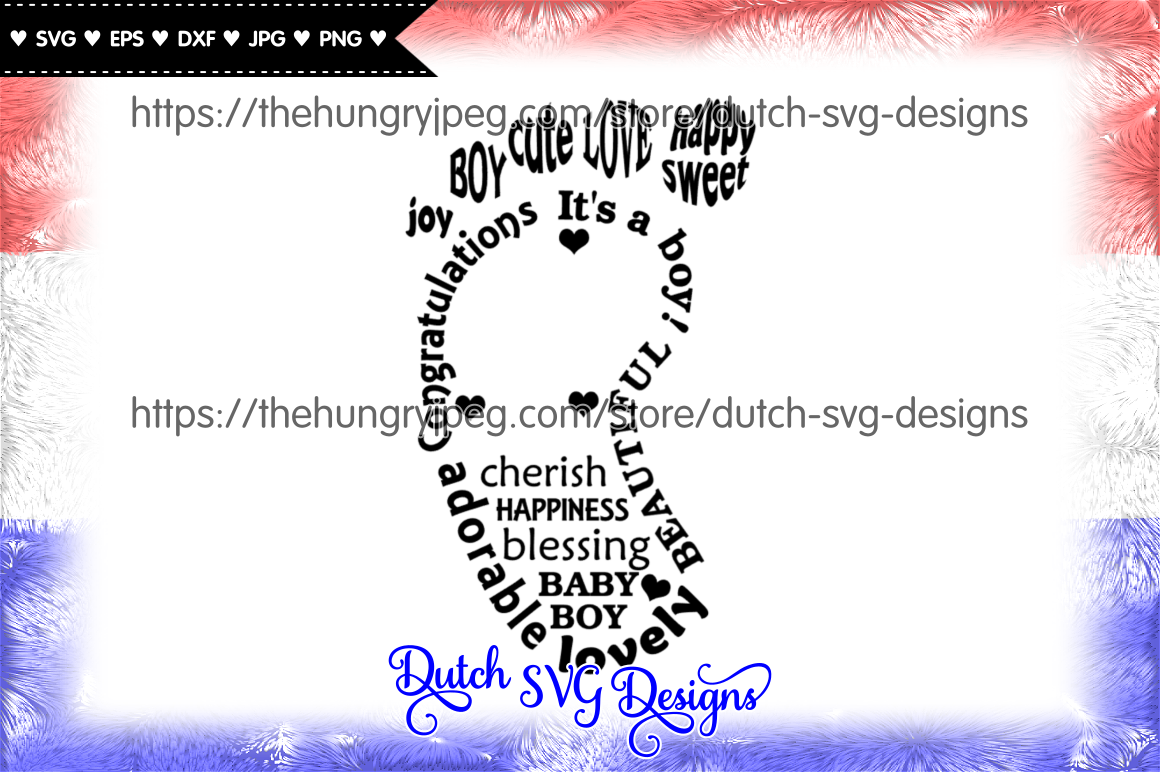 Download Baby Boy Cut File In Foot Shape Baby Boy Svg Birth Announcement Svg By Dutch Svg Designs Thehungryjpeg Com