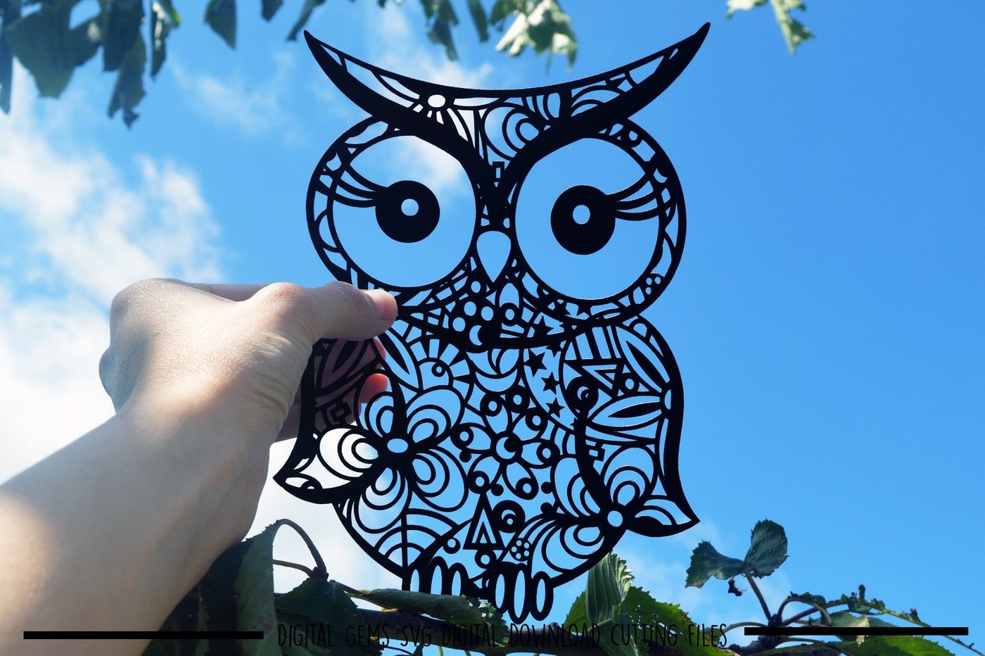 Download Owl Paper Cut SVG / DXF / EPS Files By Digital Gems | TheHungryJPEG.com