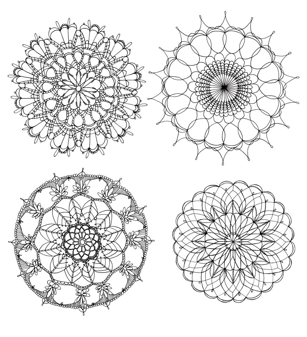 Lovely Lace vector drawings By MWashburn Design | TheHungryJPEG.com