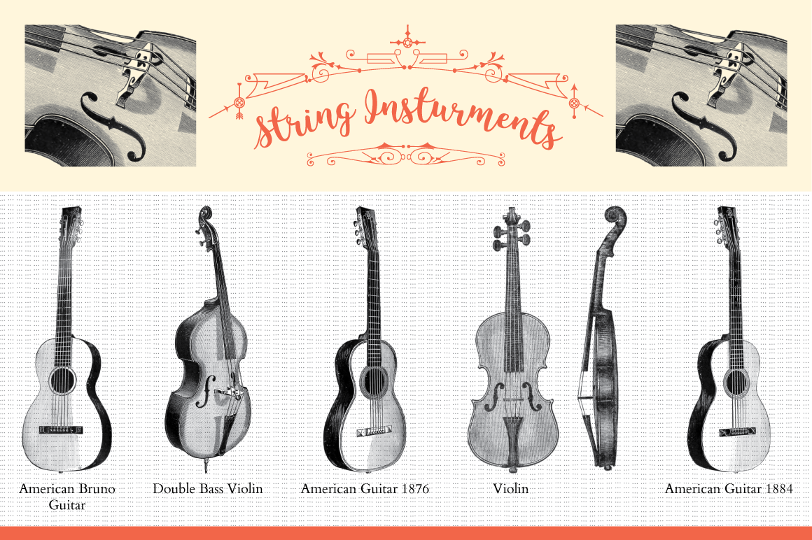 classical instruments clipart