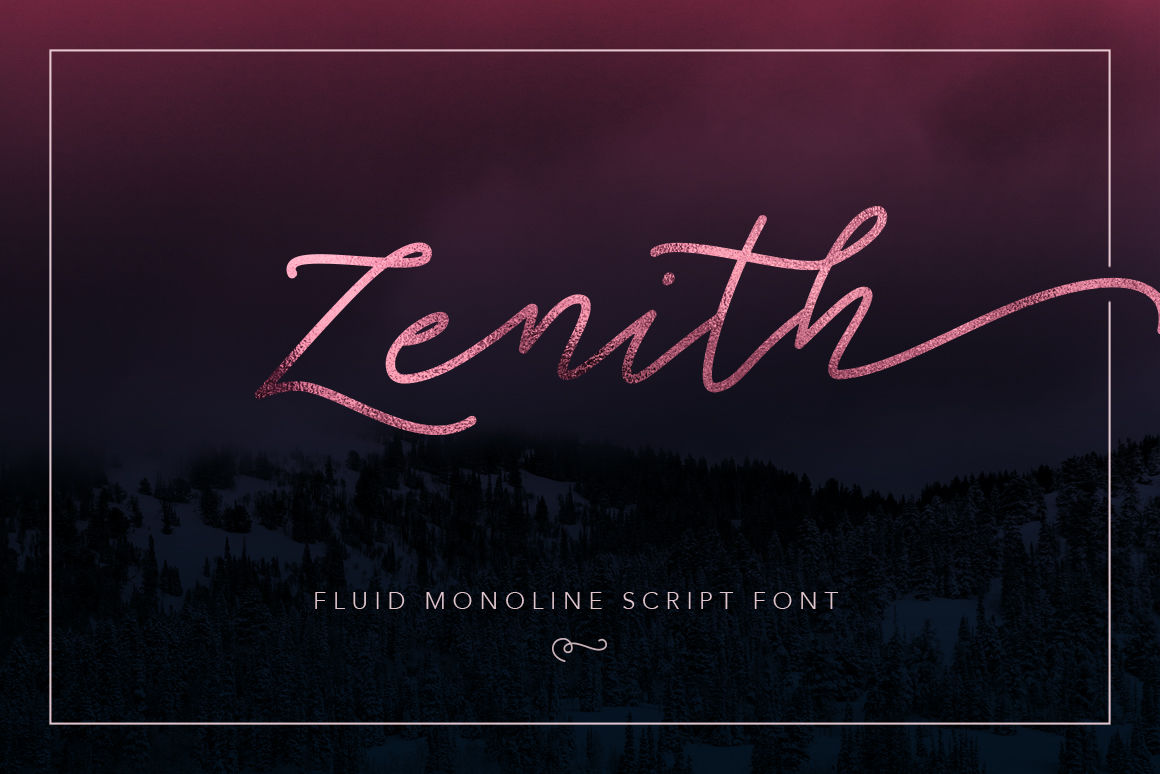 Zenith Script Typeface By Milenab Design Thehungryjpeg Com