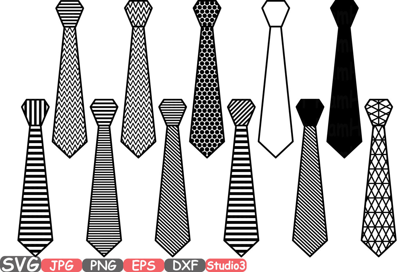 Download Neck Tie Frames SVG Silhouette Cutting Files Cricut Design ...