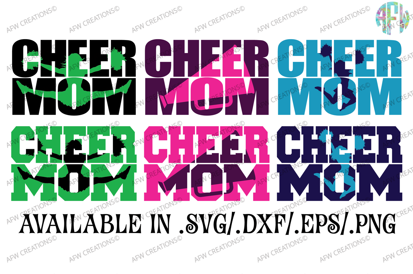 Download Cheer Mom - SVG, DXF, EPS Cut File By AFW Designs | TheHungryJPEG.com