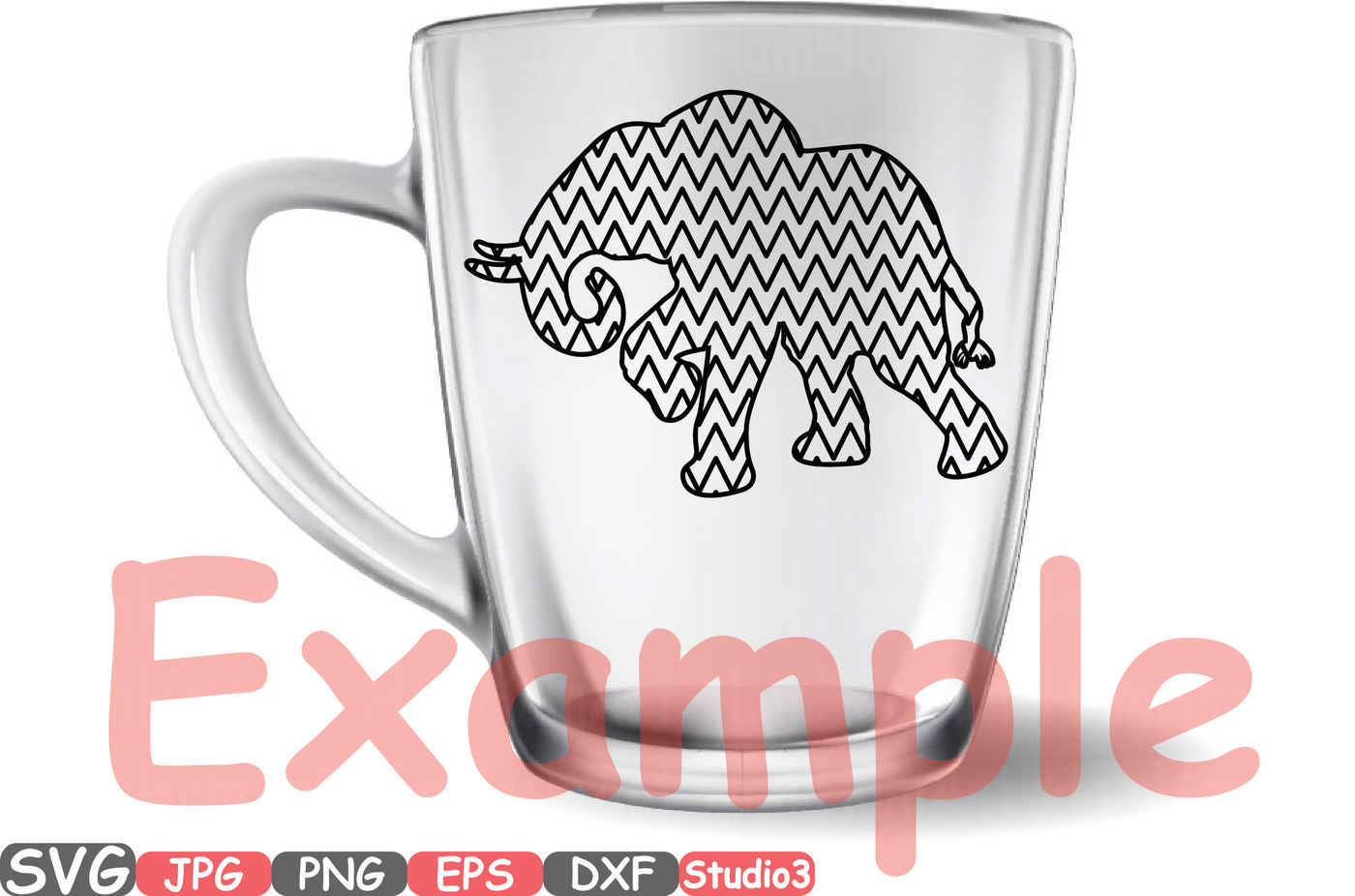 Elephant Frames SVG Silhouette Cutting Files Cricut Design Split Circle