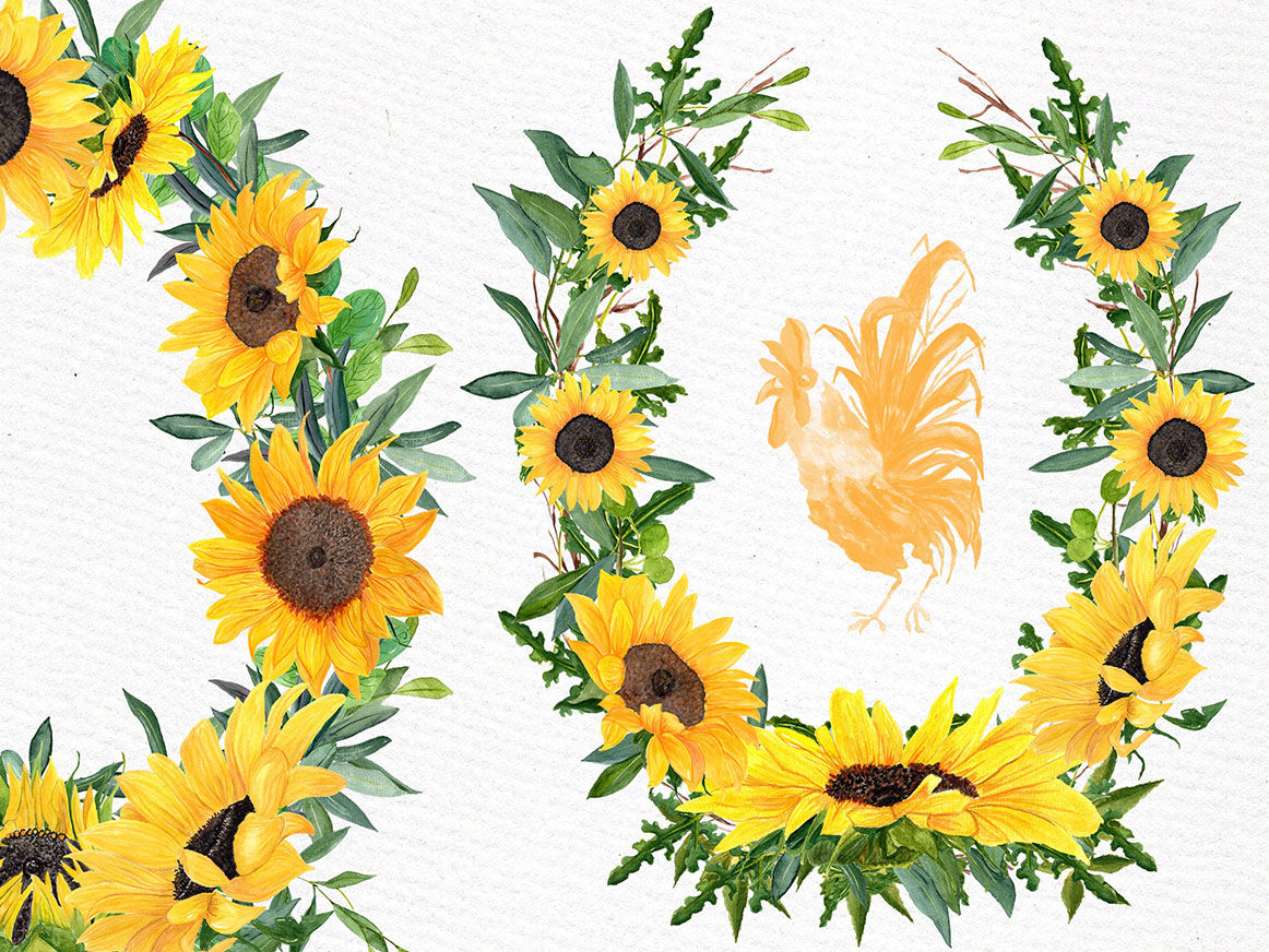 Free Free 229 Watercolor Sunflower Clipart Free SVG PNG EPS DXF File