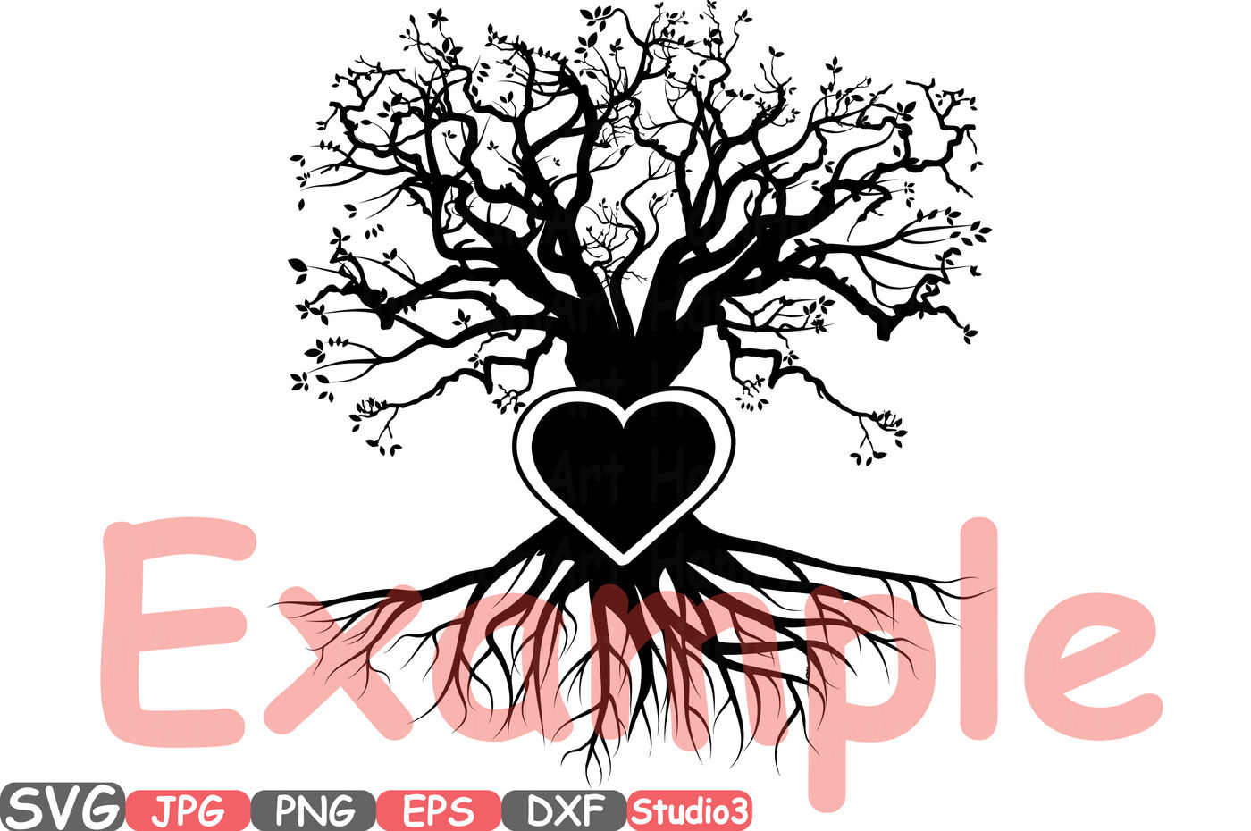 Download Family Tree Heart Frame Svg Silhouette Cutting Files Cricut Studio3 Cameo Branches Family Is Love Deep Roots Life Begins Family Circle 599s By Hamhamart Thehungryjpeg Com