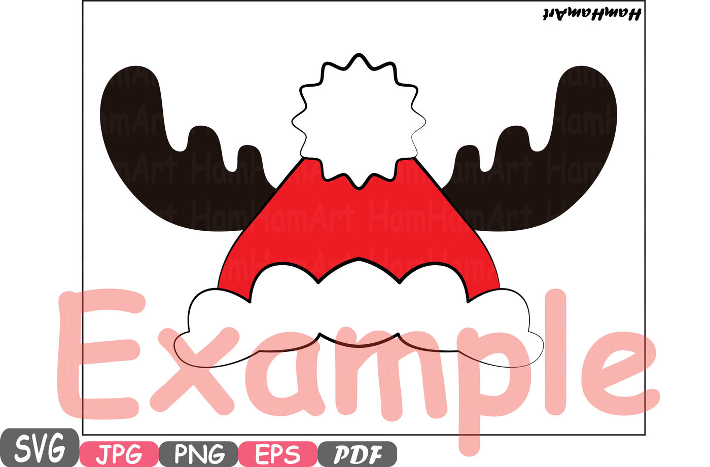 Christmas Props Party Photo Booth Silhouette Costume Cutting Files Svg Horns Clipart Bunting Digital Santa Claus Props Reindeer Vinyl 5p By Hamhamart Thehungryjpeg Com
