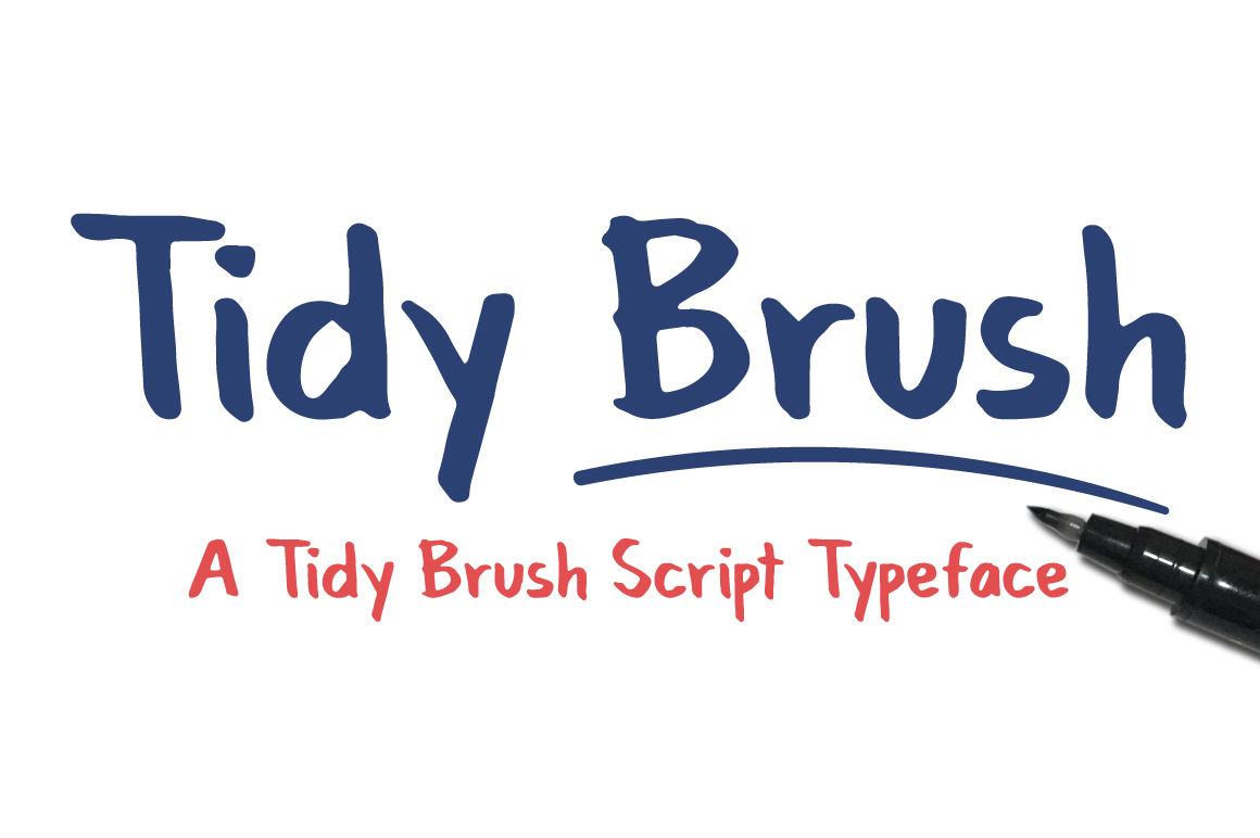 Tidy Brush Script Typeface By Becris Thehungryjpeg Com