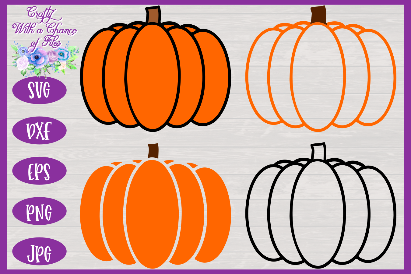 Pumpkin Svg Fall Svg Halloween Svg Thanksgiving Svg By Crafty With A Chance Of Files Thehungryjpeg Com
