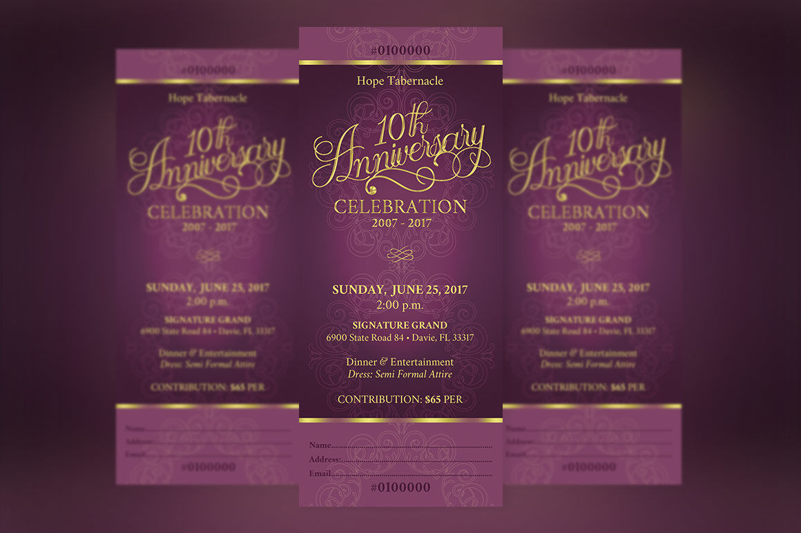 Church Anniversary Banquet Ticket Template By Godserv Designs Thehungryjpeg Com