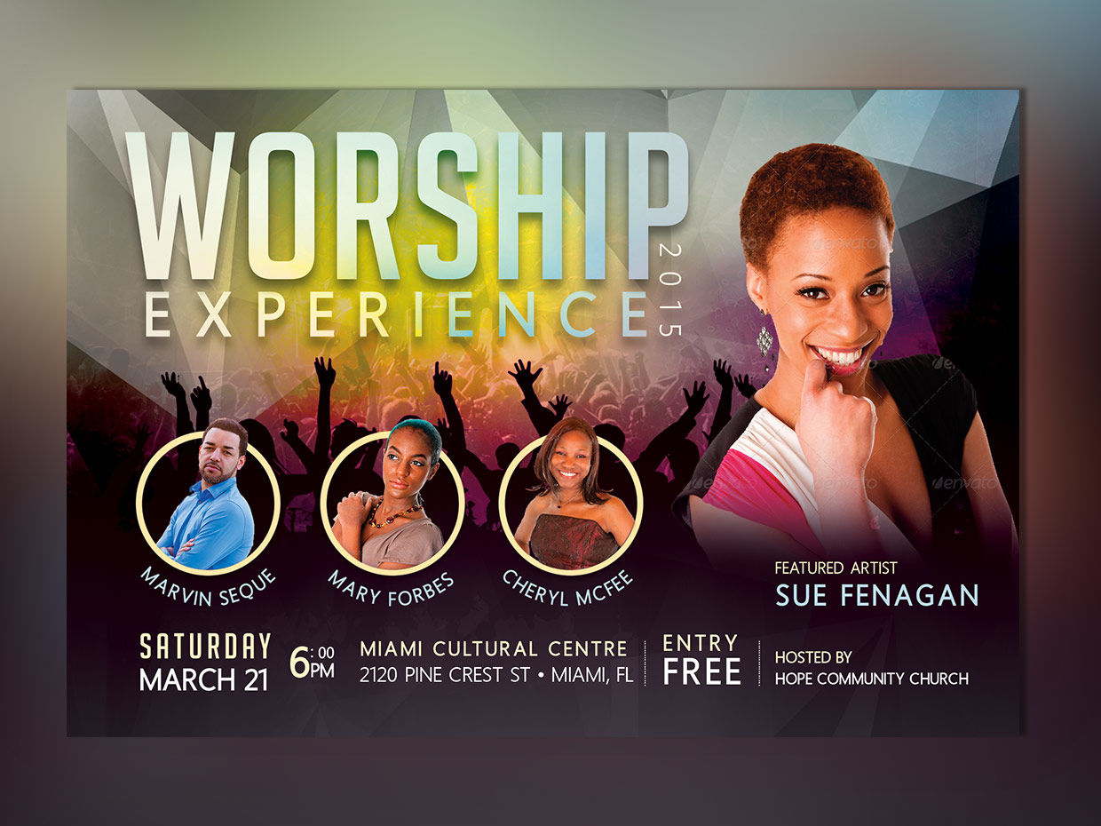 Church Concert Flyer Photoshop Template By Godserv Designs Thehungryjpeg Com