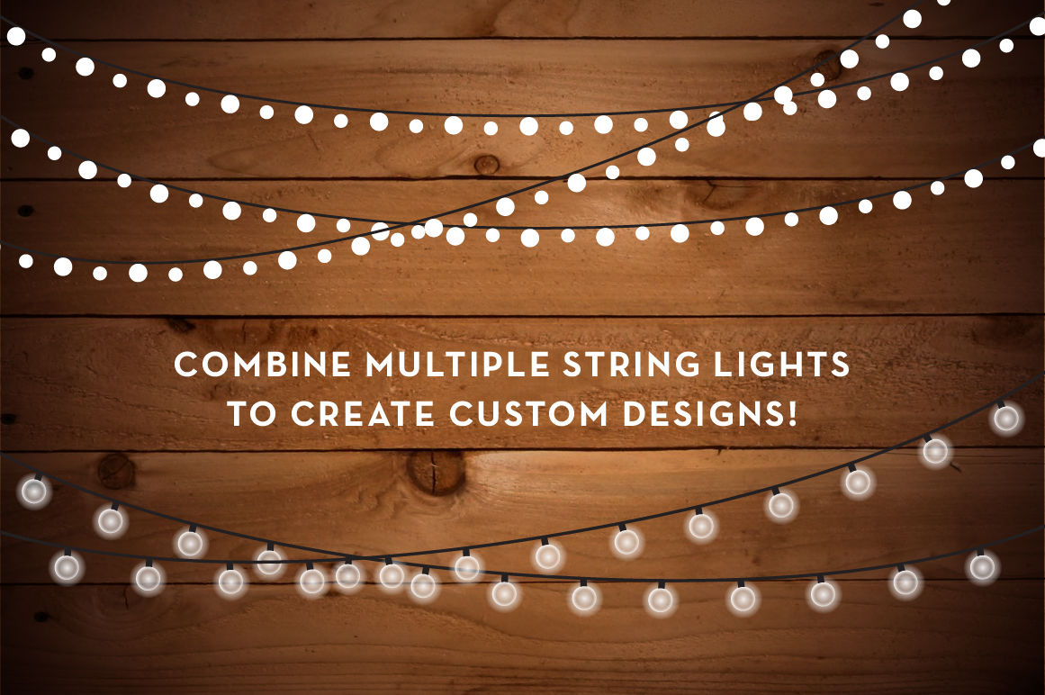 String Lights Clip Set - AI By BirDIY Design TheHungryJPEG